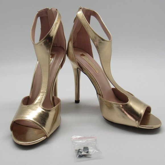 Olivia Miller Shoes - Signature by Olivia Miller Gold Stiletto Heels New